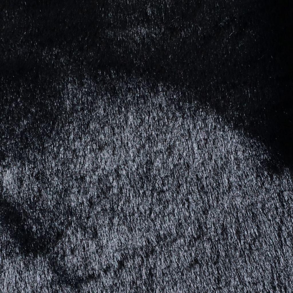 Fellimitat Kunstfell Fur dick und hochwertig schwarz